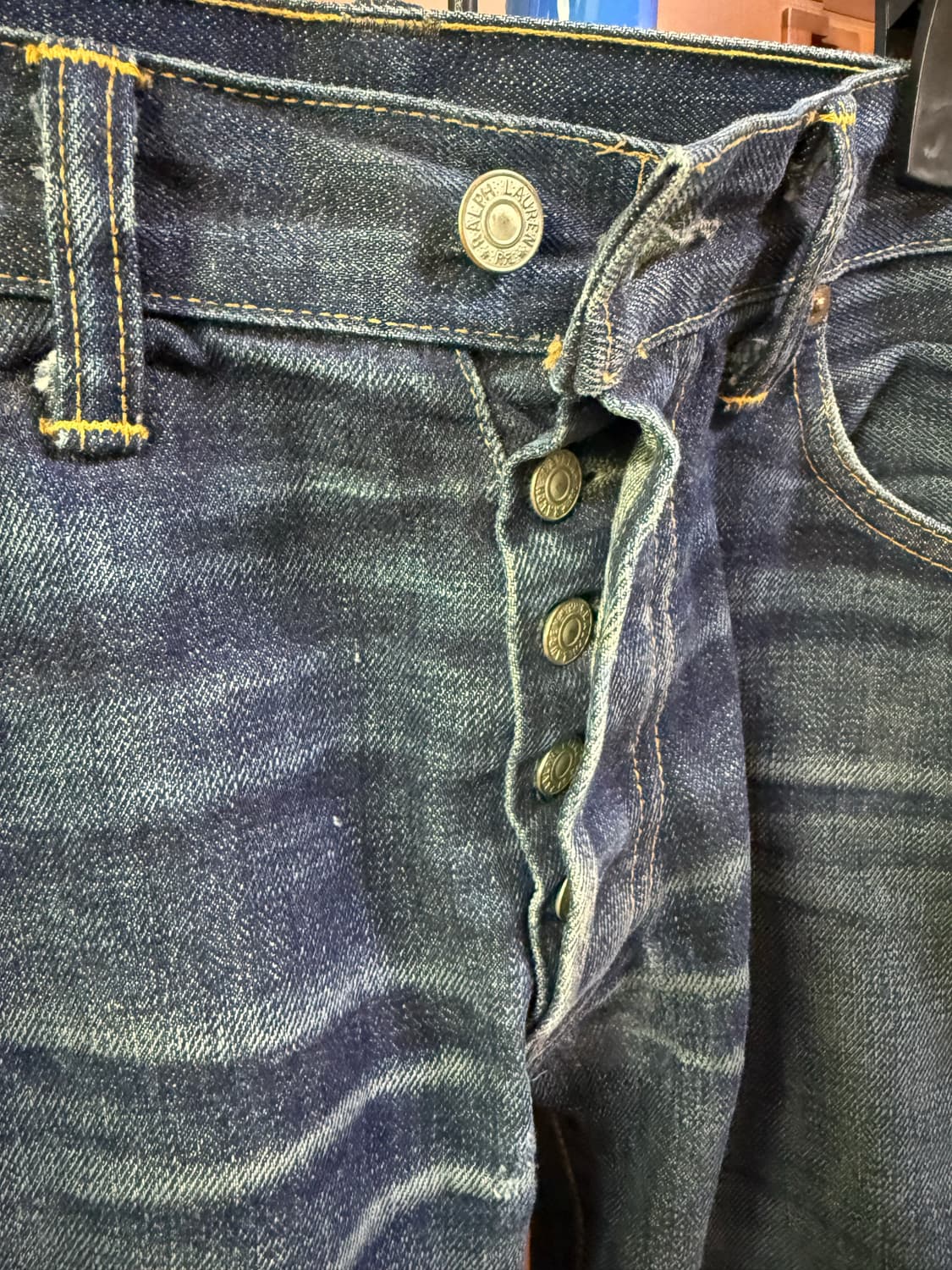 [30] rrl 켓워싱 셀비지 데님 진청 상품이미지4