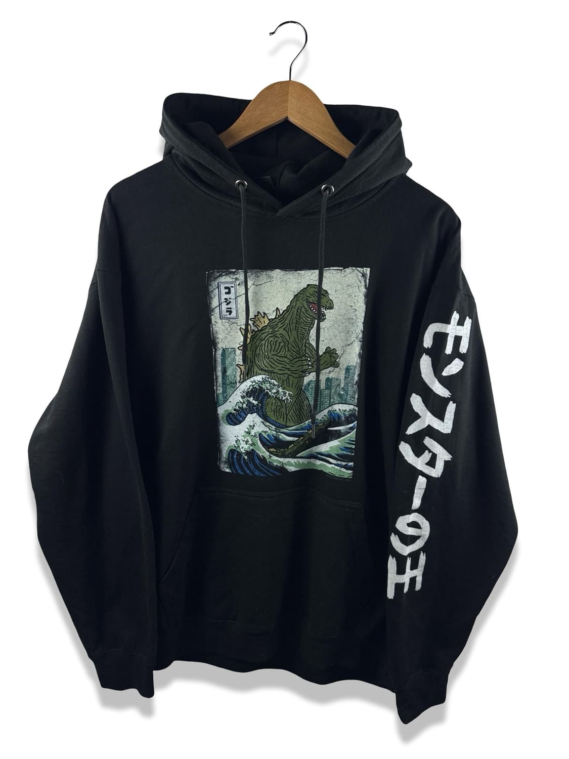 JPN 고질라 쓰나미 그래픽 블랙후디1958 상품이미지1