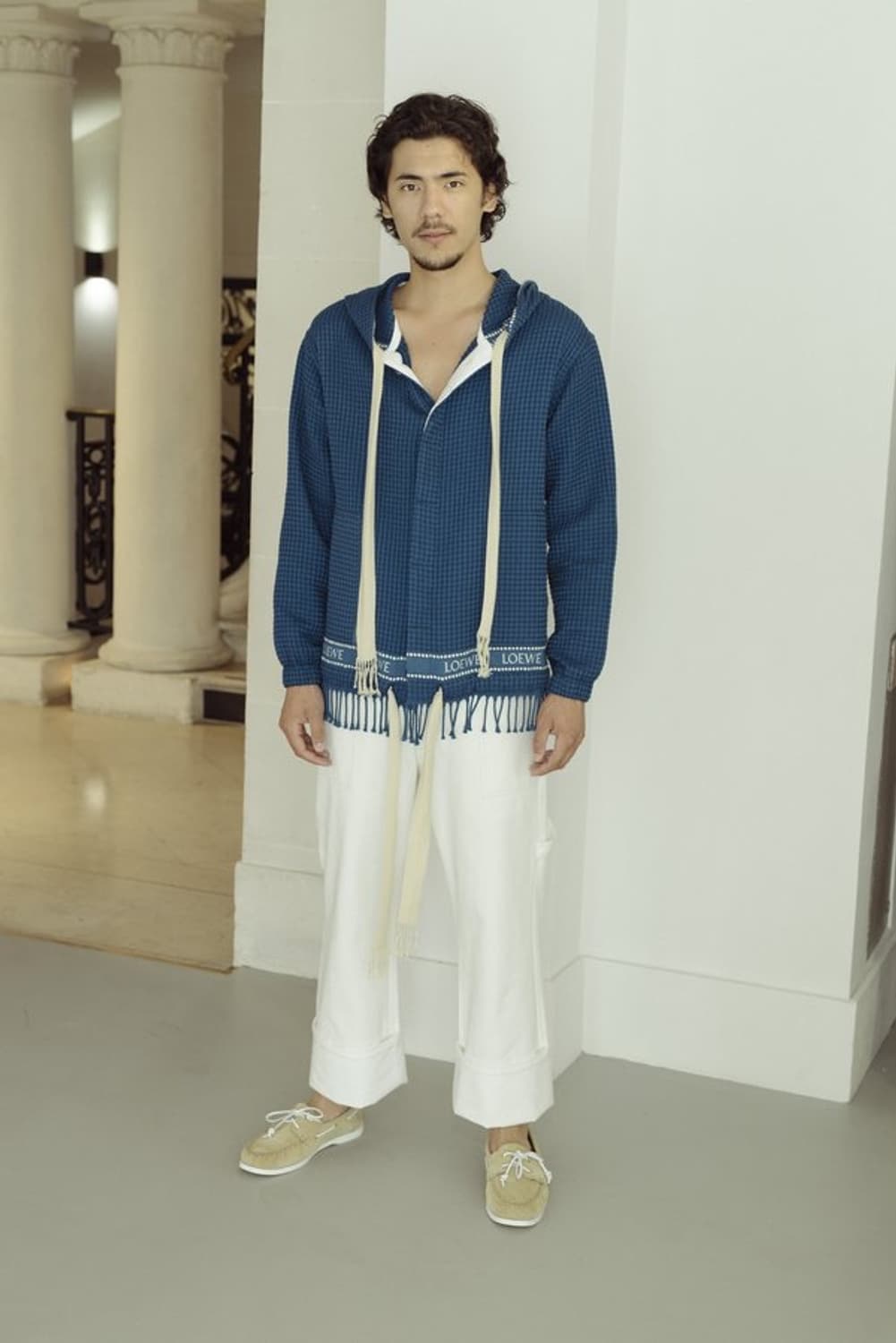 LOEWE — Trim Hood Waffle Knit Jacket 상품이미지3