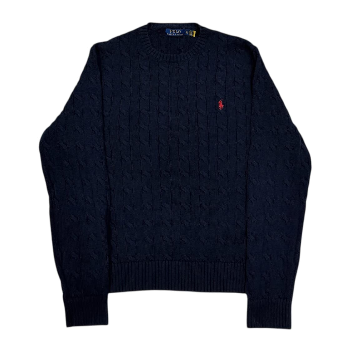 폴로 랄프로렌 케이블 꽈배기 스웨터 니트 네이비 XL 상품이미지1