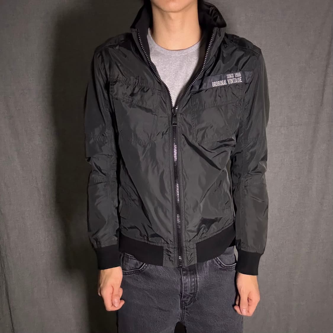 버커루 블랙 바람막이 점퍼 M 상품이미지5