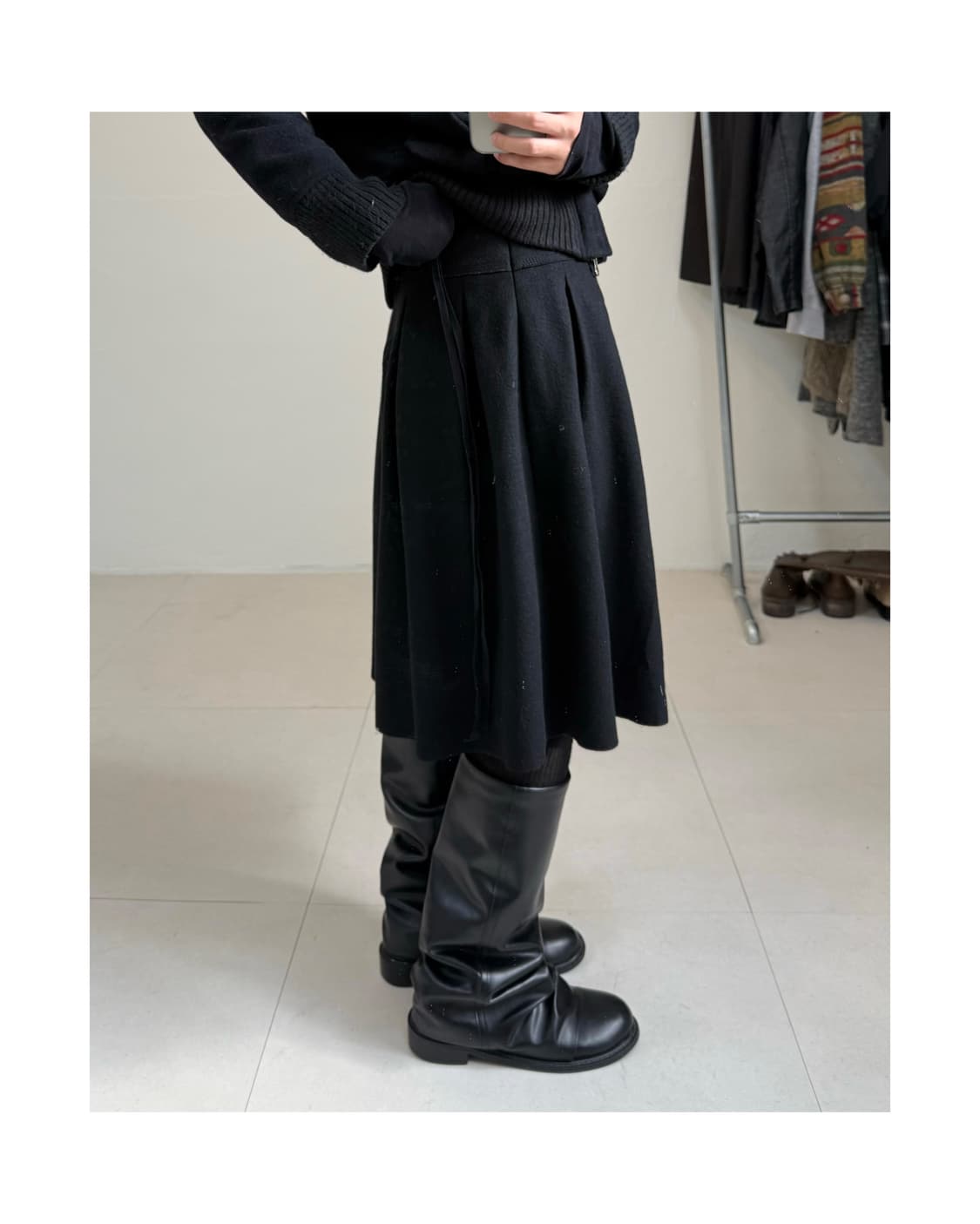 빈티지 울 앙고라 혼방 스커트 상품이미지2