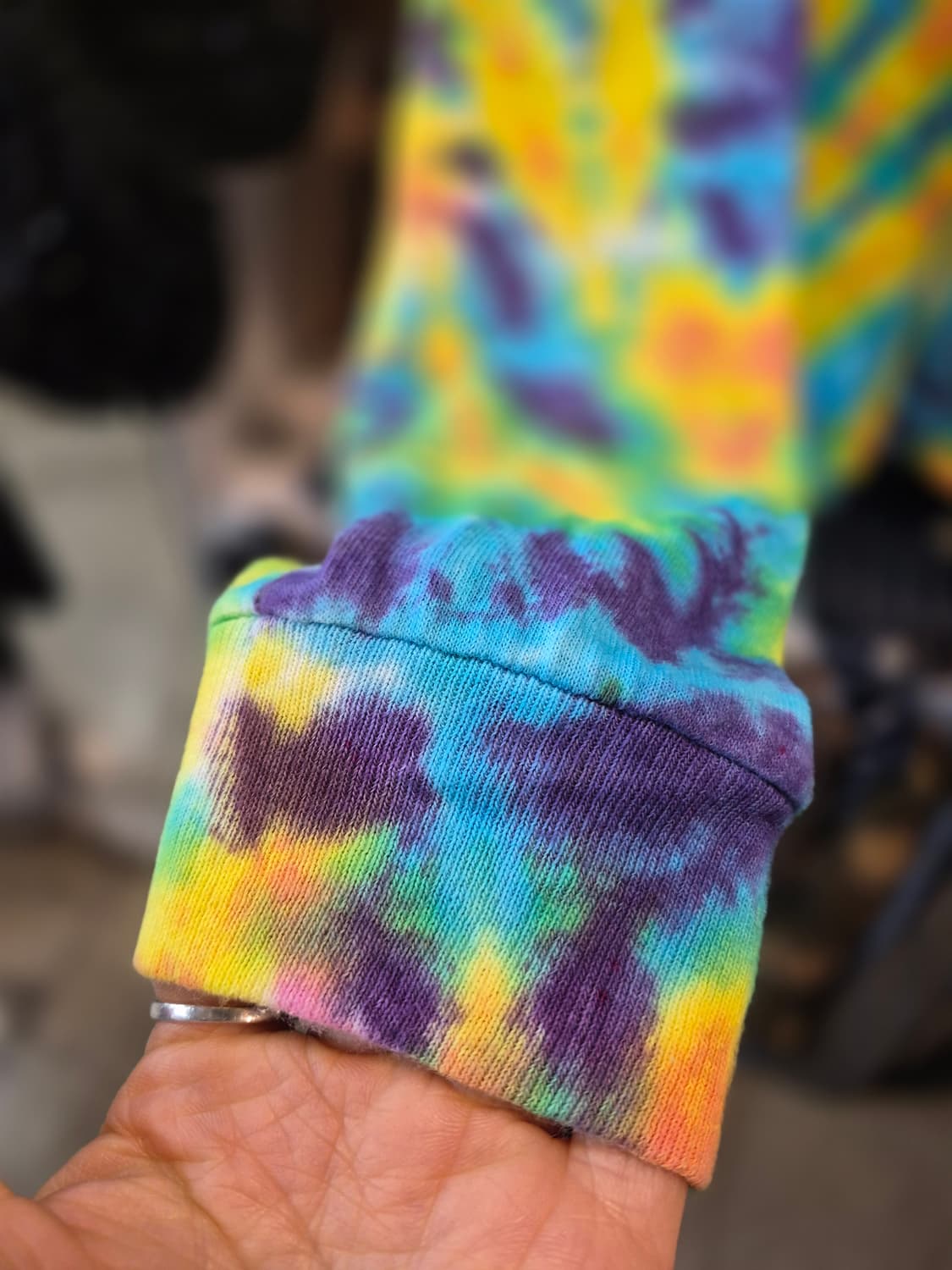 타이다이 염색 긴팔 티셔츠 상품이미지4