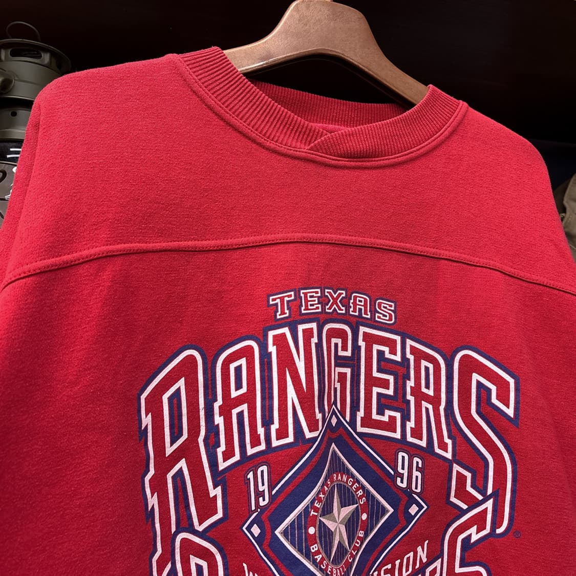 90s MLB 텍사스 레인저스 디비전 챔피언 클럽크루 스웻셔츠 N785 상품이미지3