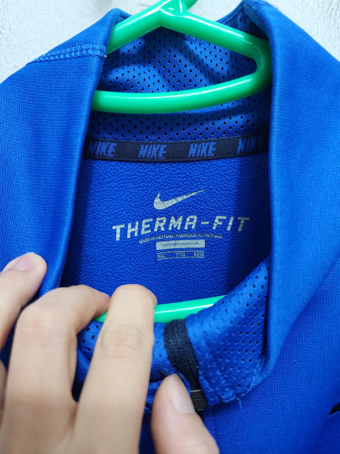 나이키 써마핏 기모 자수로고 하프집업 긴팔티 XXL 상품이미지5