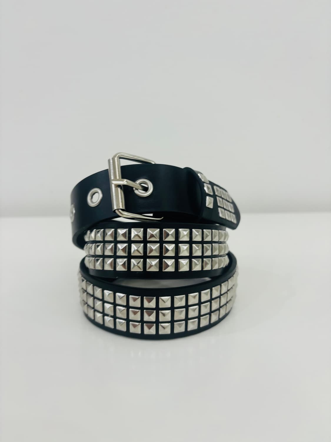 스터드 레더 벨트 상품이미지3