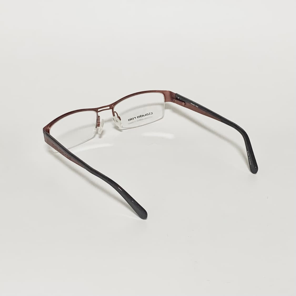 973 오버사이즈 슬림 브라운/코퍼 사각 반무테 안경테 픽키 상품이미지8