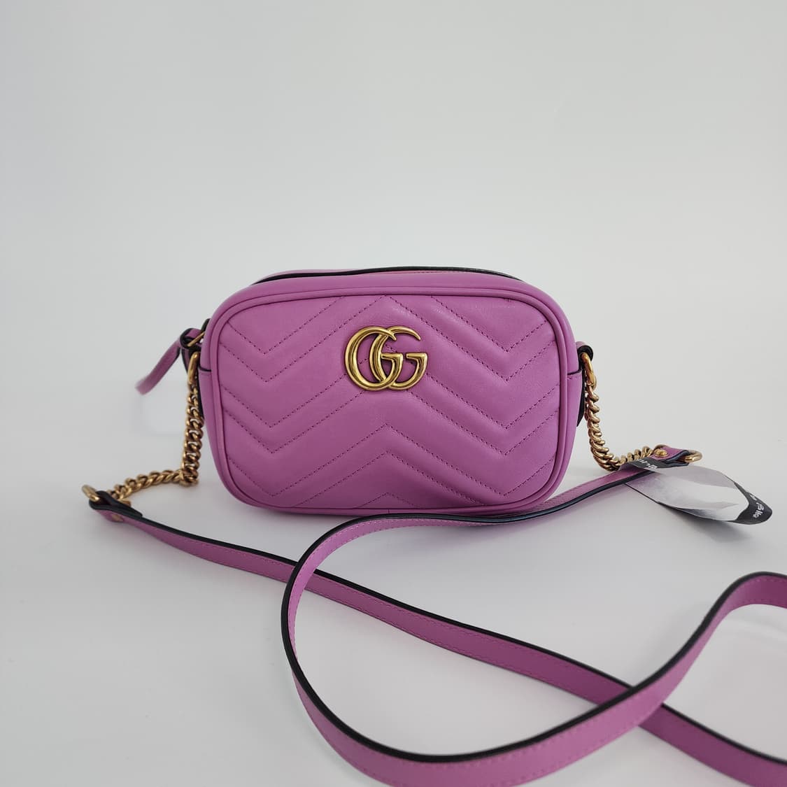 상태최상 구찌 GG 마몽 레더 미니 숄더 크로스백 핑크 상품이미지1