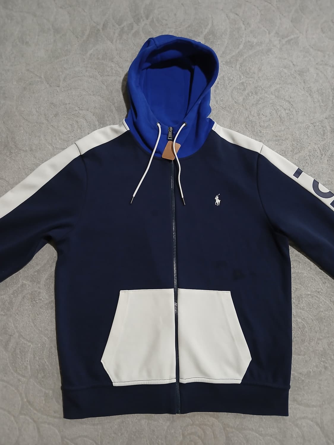 폴로 랄프로렌 네이비 배색 후드집업 L  상품이미지1
