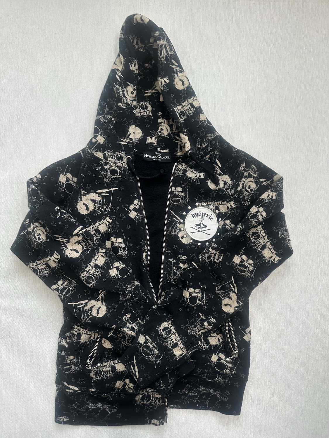 Hysteric Glamour 스터드 걸 후드집업 상품이미지1