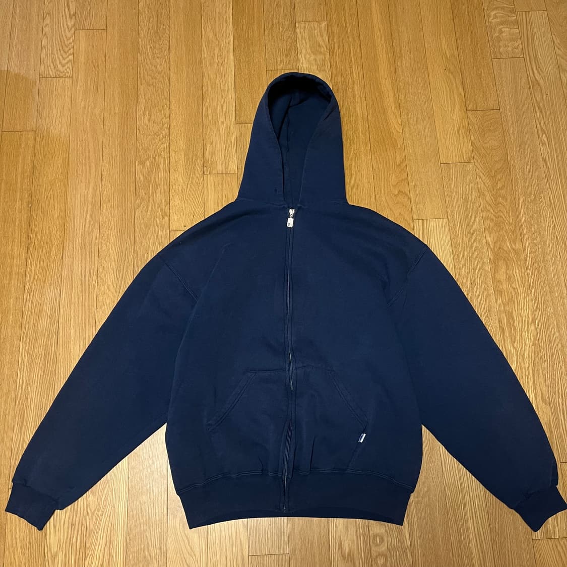 [L] 90s 빈티지 러셀 후드집업 네이비 상품이미지2
