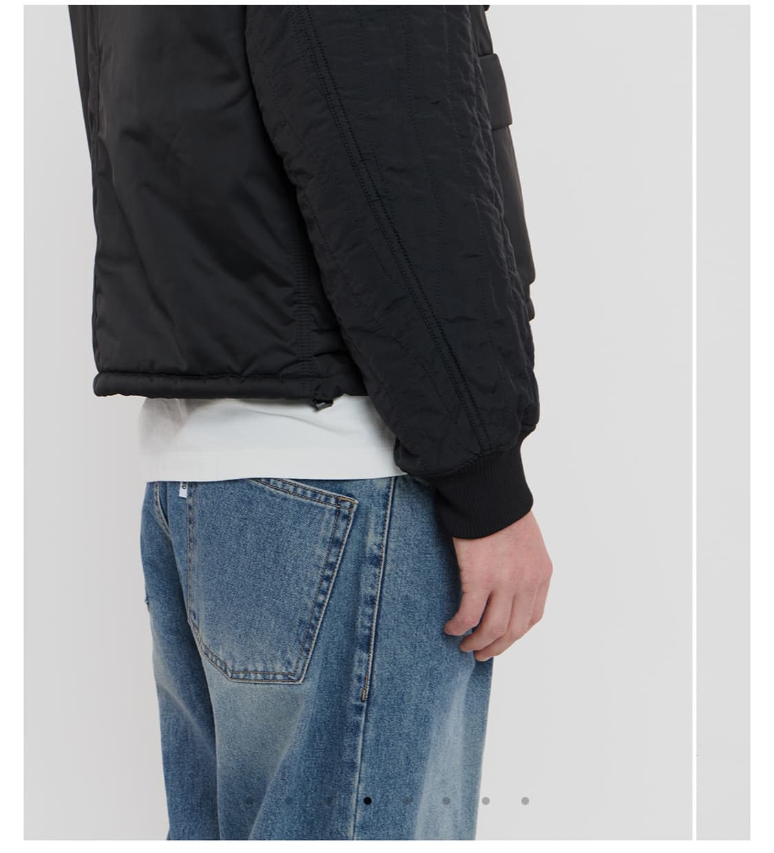 언어펙티드 레이어드 플라이트 자켓 블랙 상품이미지3