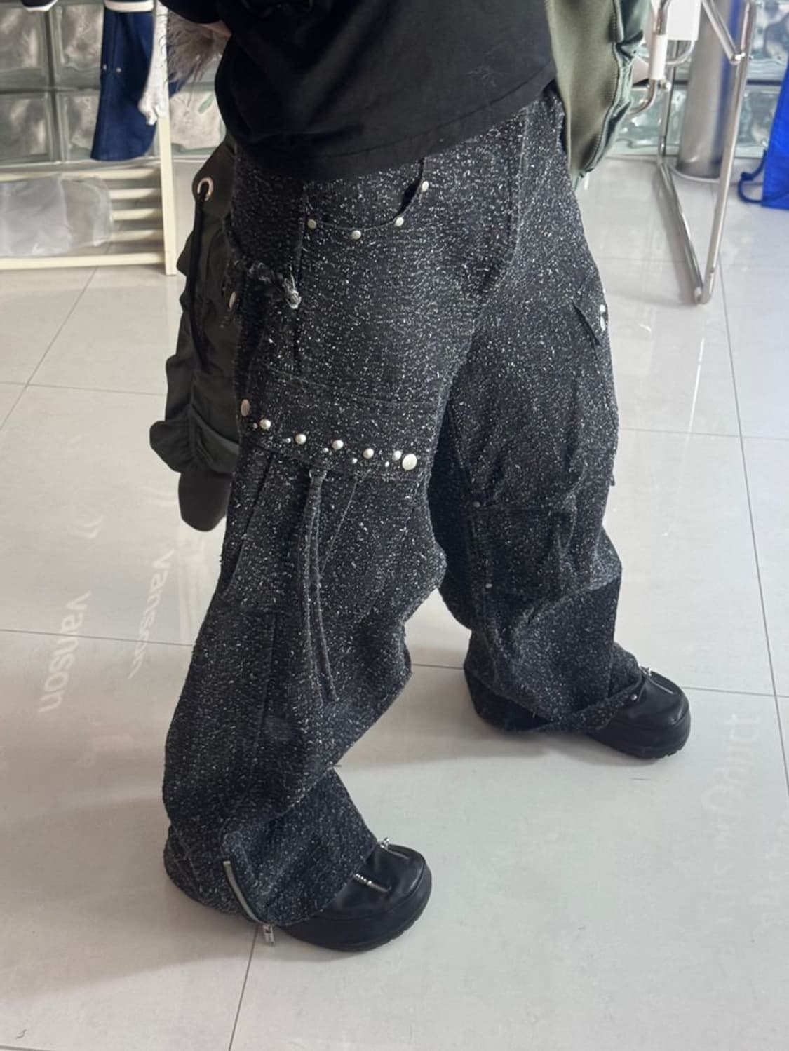 NEEDLE STUD WIDE PANT 니들 스터드 와이드 팬츠 상품이미지3