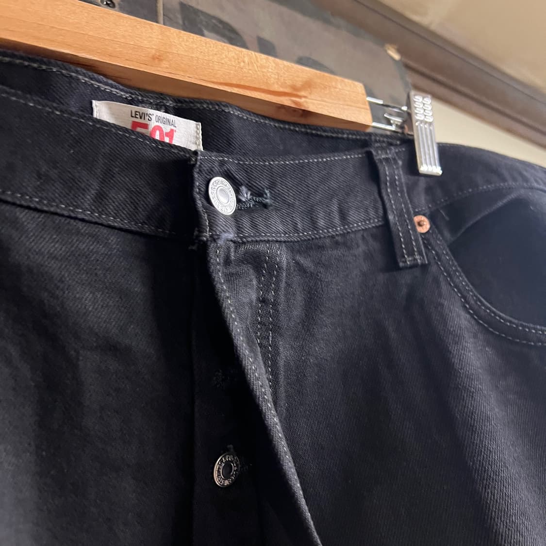 리바이스 501 블랙진 42x32 Size 데드스탁 260318-5 상품이미지4