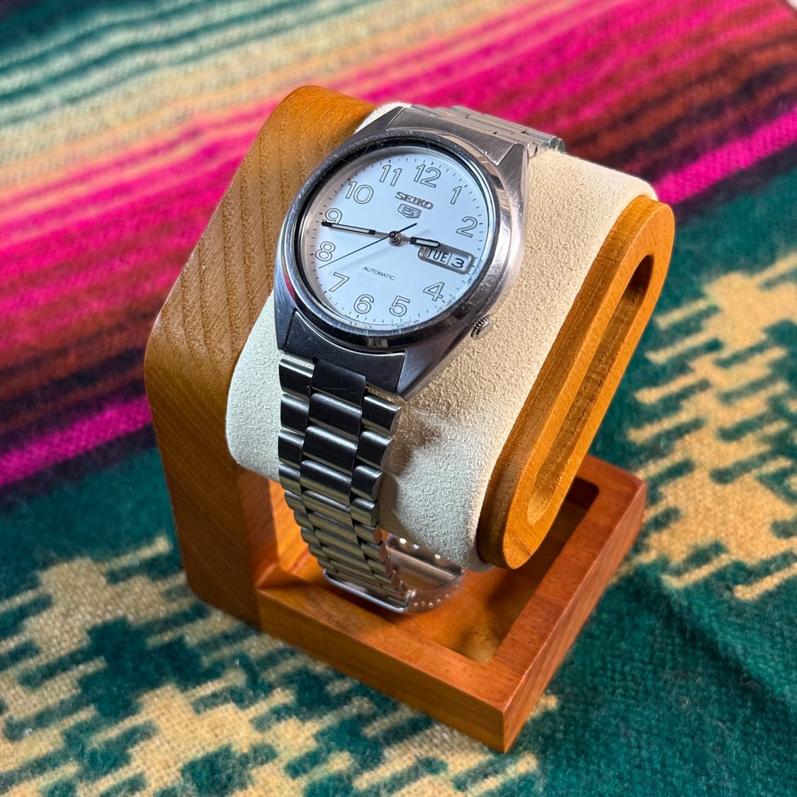 80‘s 빈티지 세이코 5 오토매틱 손목시계 상품이미지3