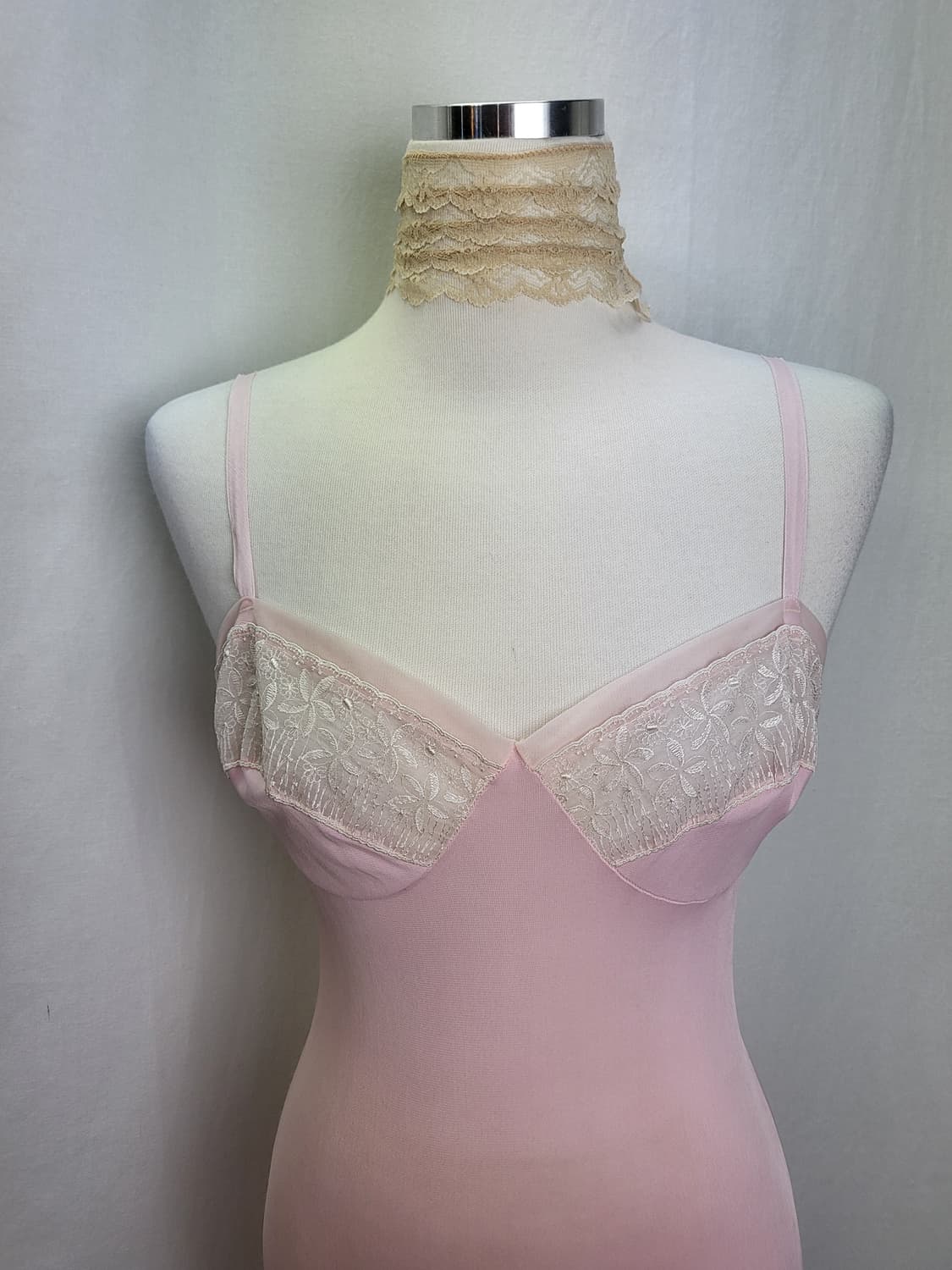 B급 빈티지 딸기우유 핑크 슬립 원피스 페어리 핀터레스트 란제리코어 상품이미지2