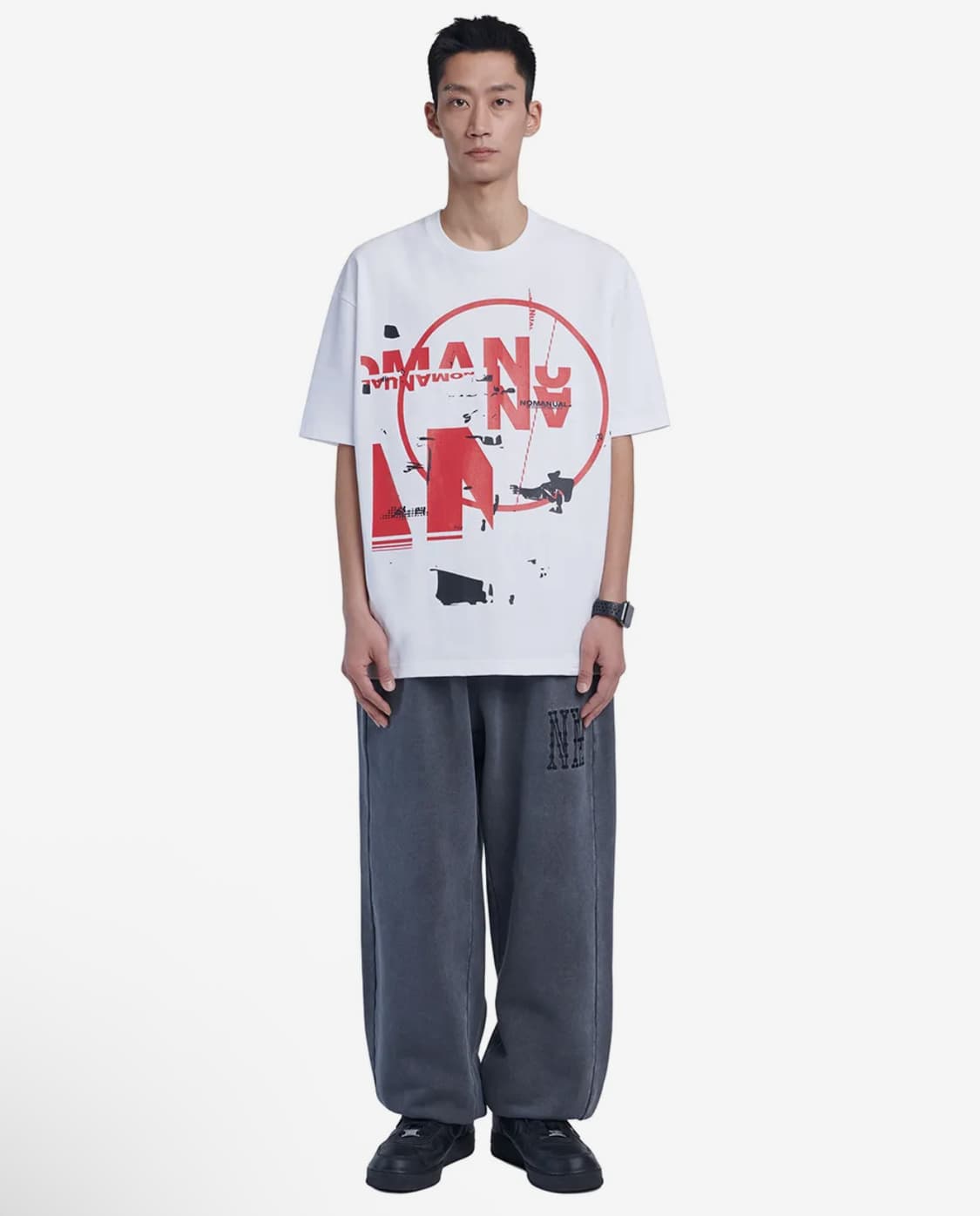 노매뉴얼 프린트 반팔 티셔츠 XL 상품이미지3