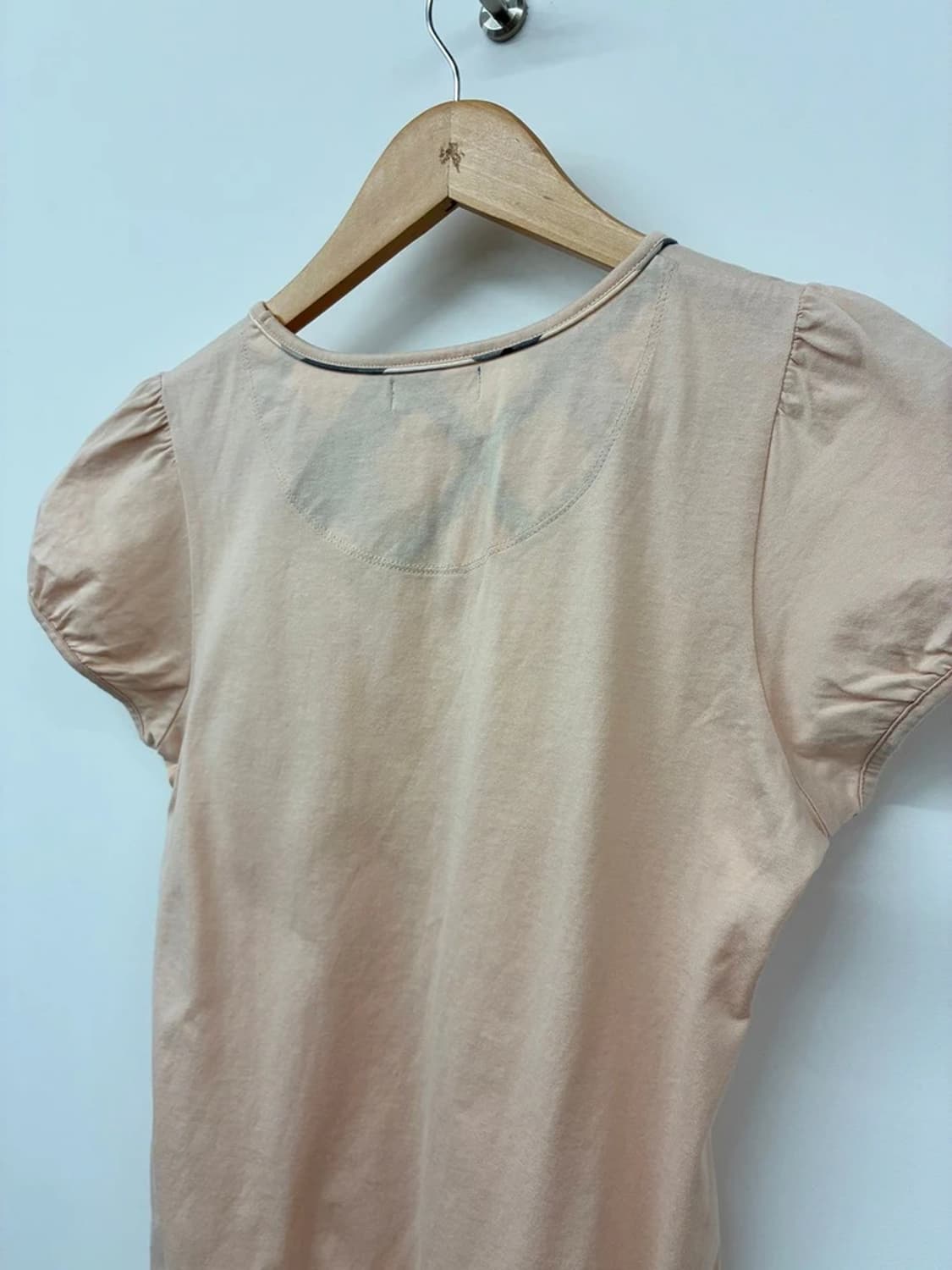 버버리 00's 블루라벨 핑크 코튼 반팔 티셔츠 PN9766 상품이미지5