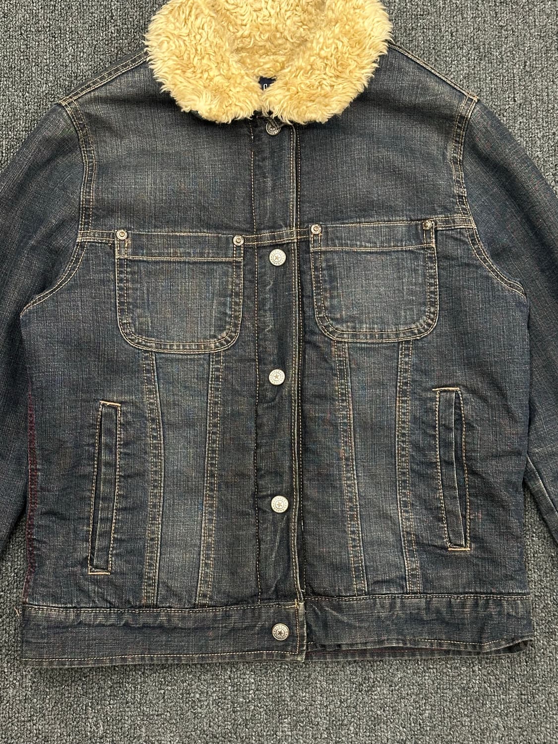 2XL)GAP 여성 셰르파 데님 자켓 상품이미지3