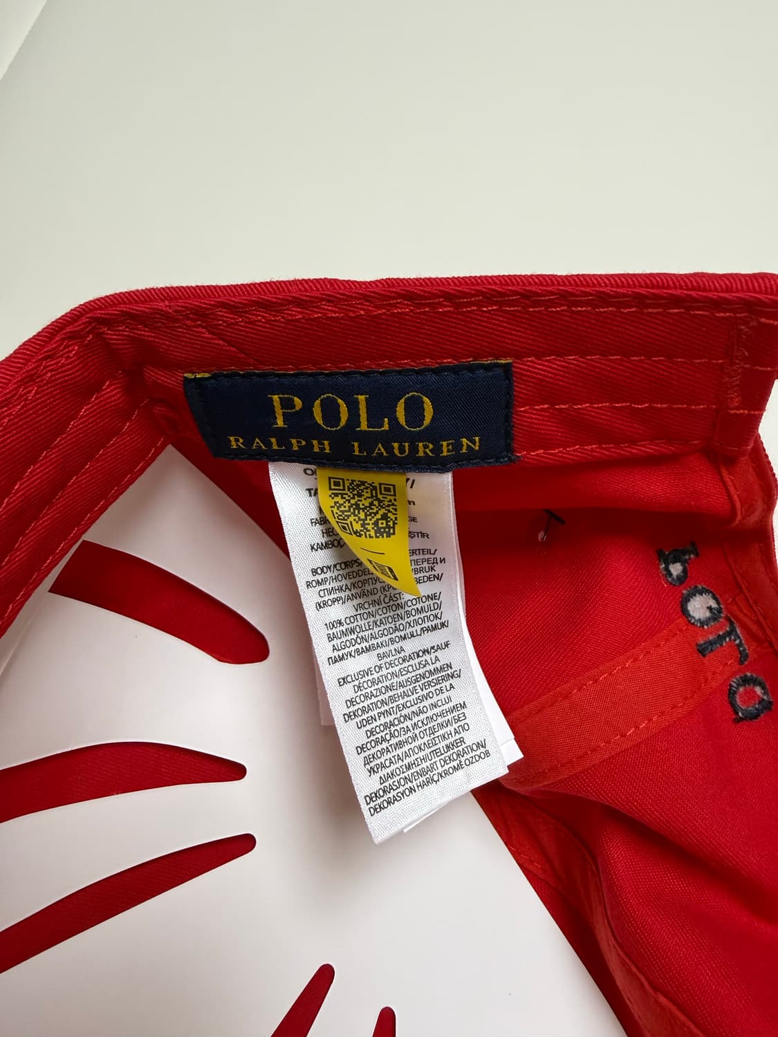 폴로 랄프로렌 볼캡 모자 (레드)(새상품) 상품이미지4