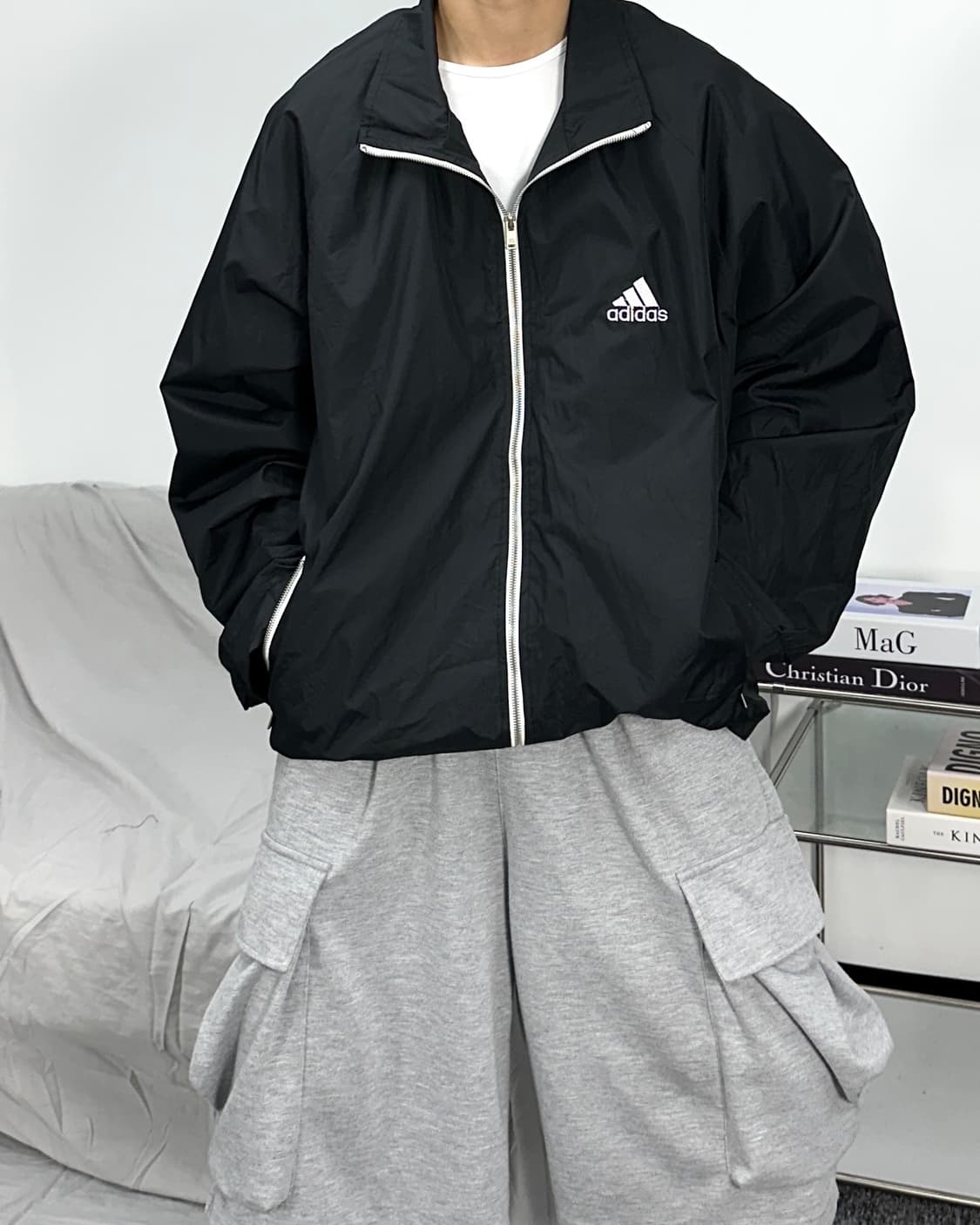 아디다스 블랙 바람막이 상품이미지3