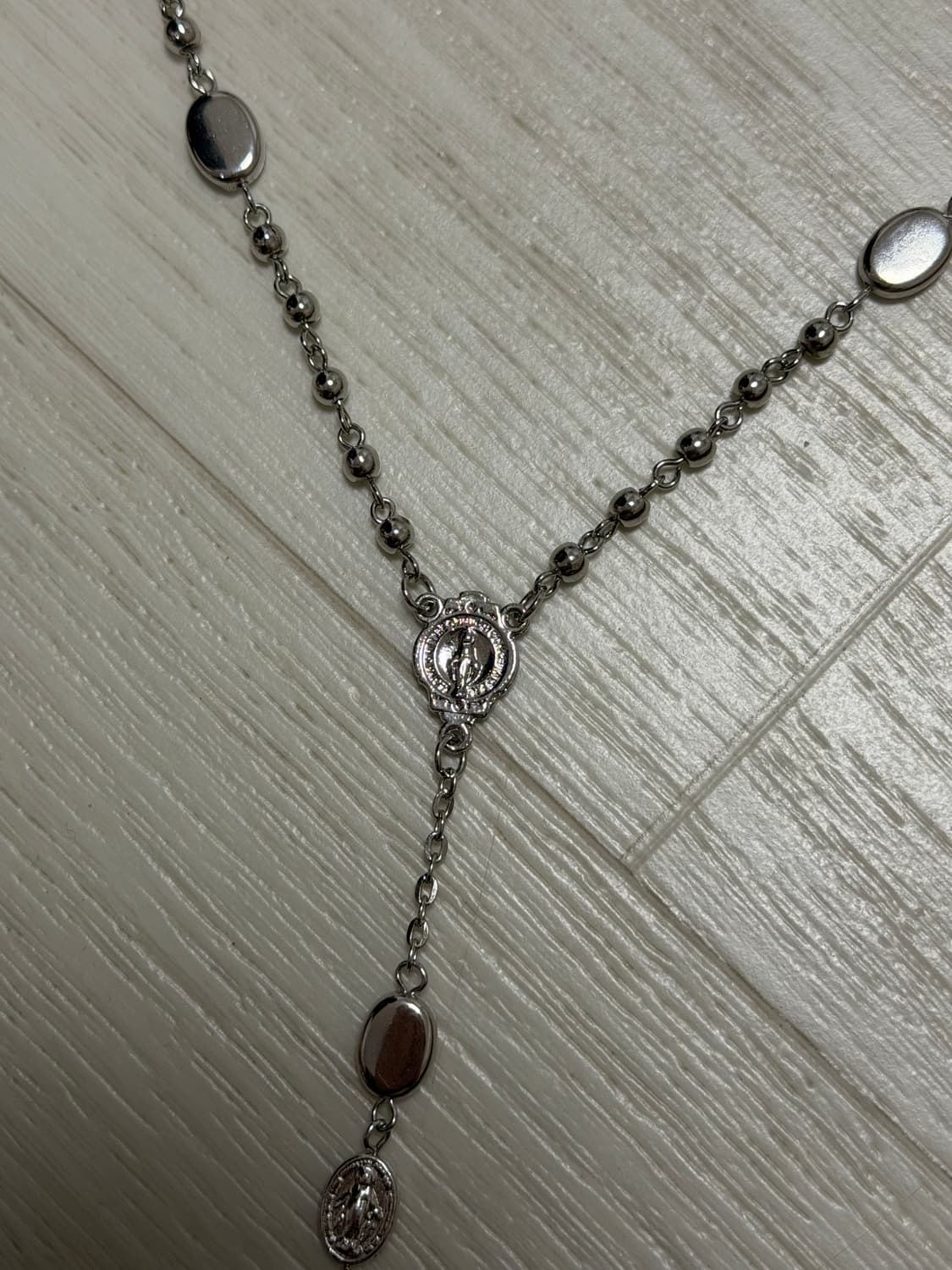 빈티지 로자리오 실버 목걸리 상품이미지2
