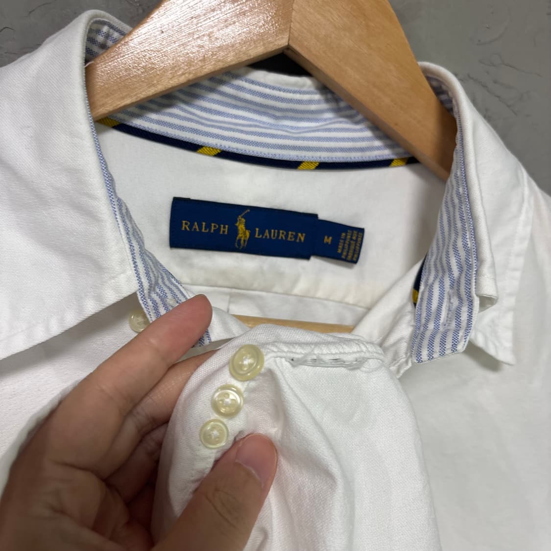 폴로 랄프로렌 옥스포드 셔츠 화이트 상품이미지3