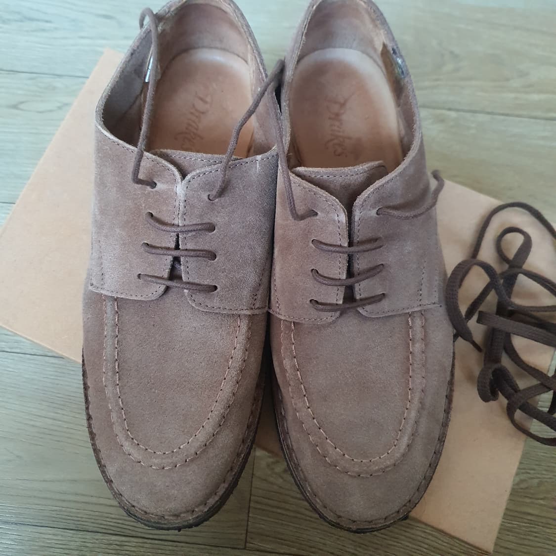 드레익스(Drake's)의 스웨이드 목토 더비 슈즈입니다 상품이미지6