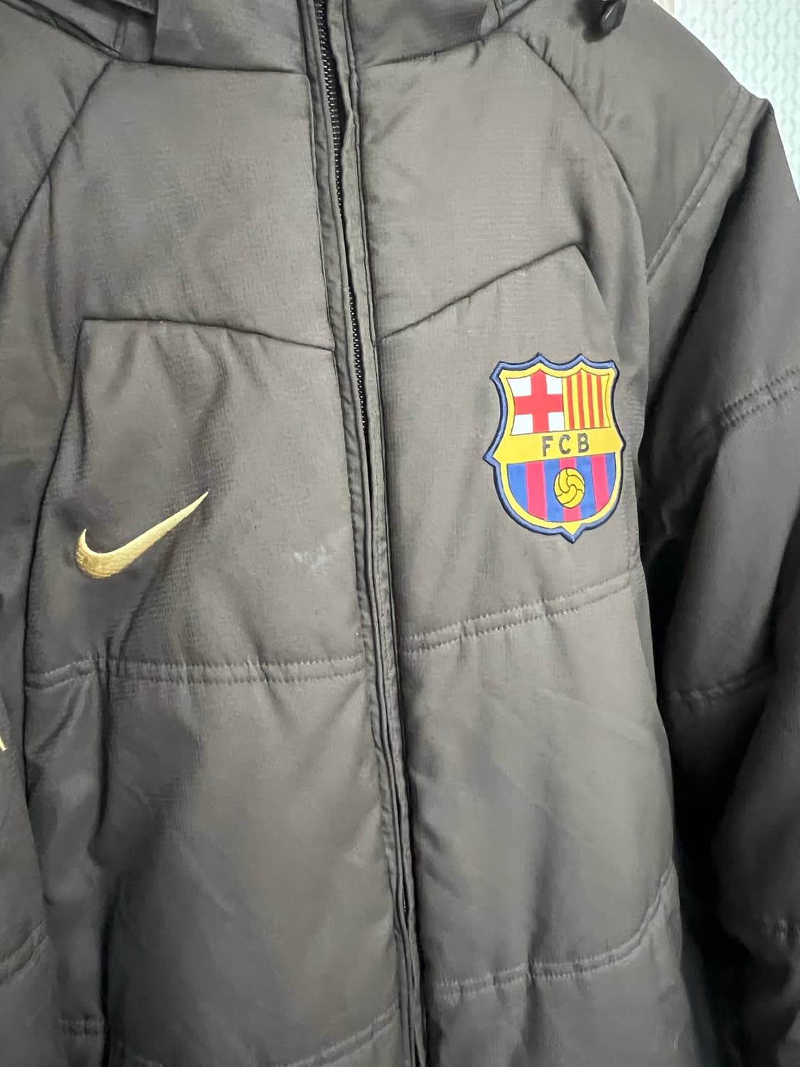 나이키 08-09 바르셀로나 브라운 패딩 벤치자켓 상품이미지6