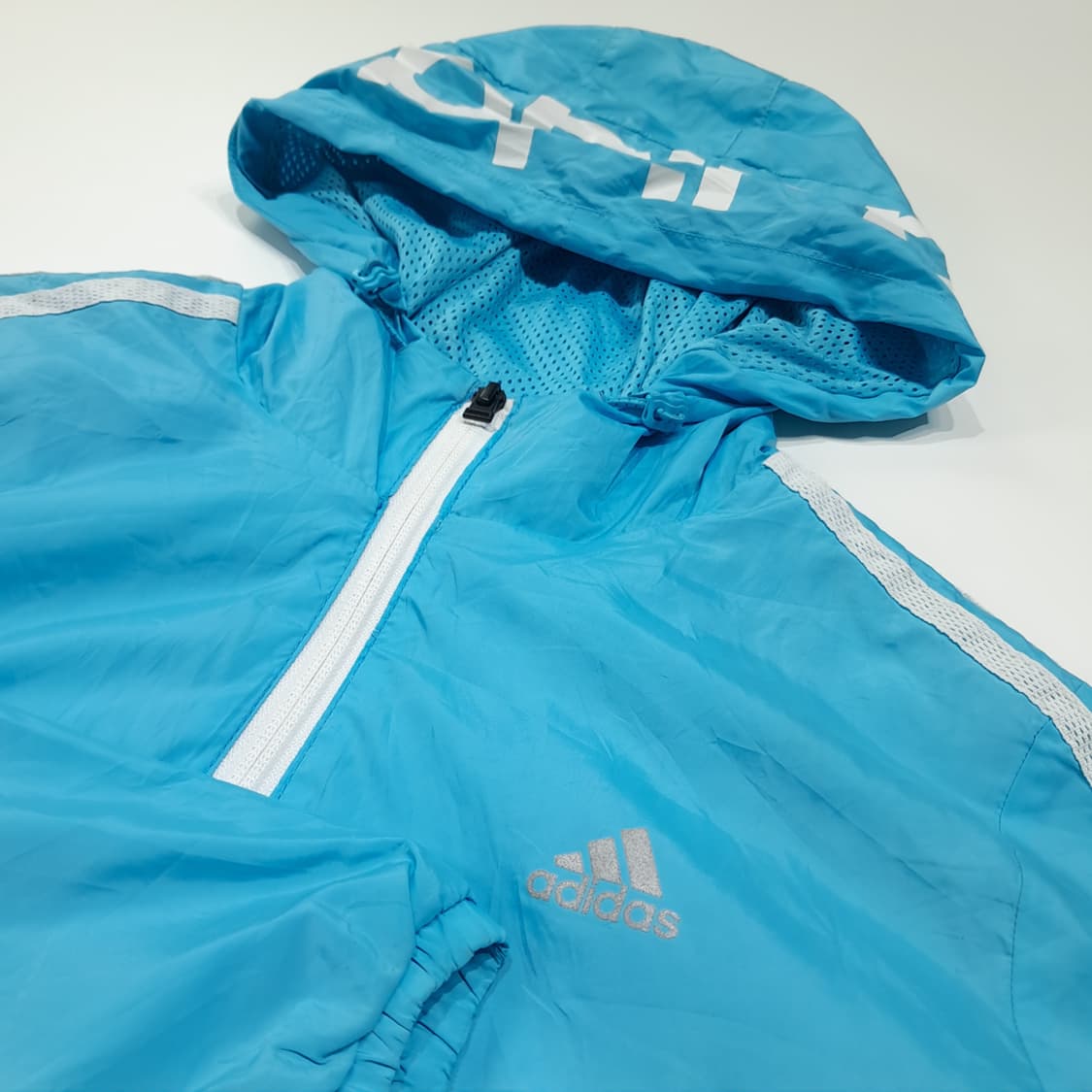 CL873 FREE 아디다스 00s 스카이블루 바람막이 크롭 자켓 상품이미지3