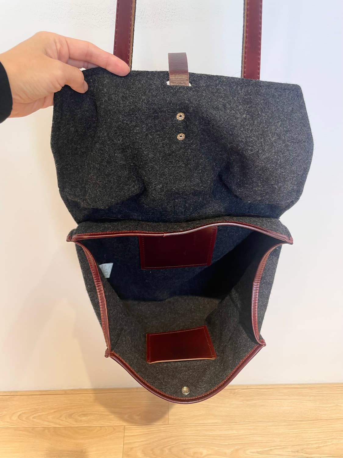 90’s 요지야마모토 y’s wool felt messenger bag 상품이미지5