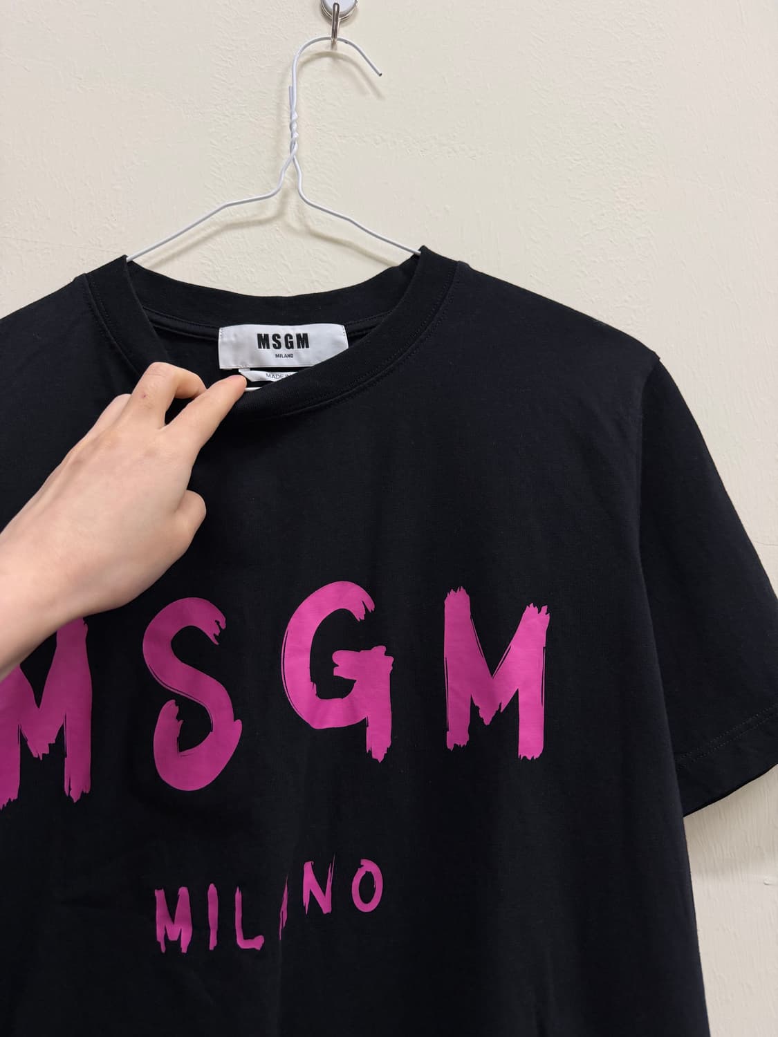 MSGM 밀라노 블랙핑크 반팔 상품이미지2