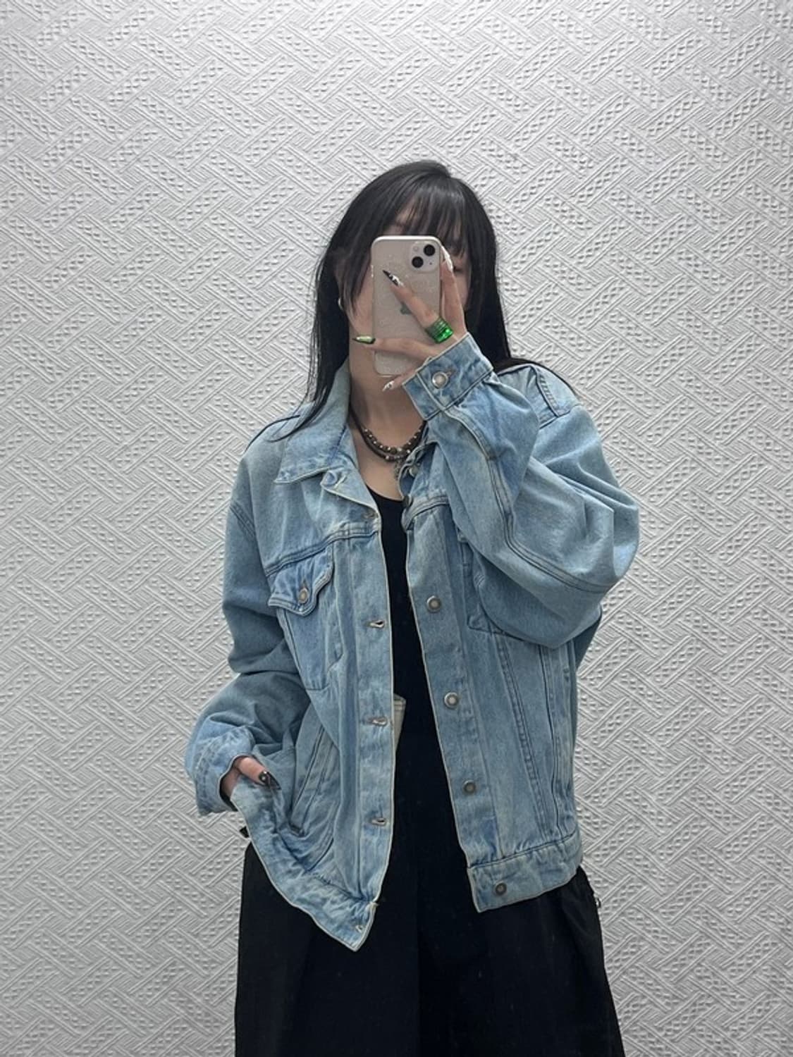 랭글러 히어로 빈티지 트러커 연청 데님자켓 L C08613 상품이미지1