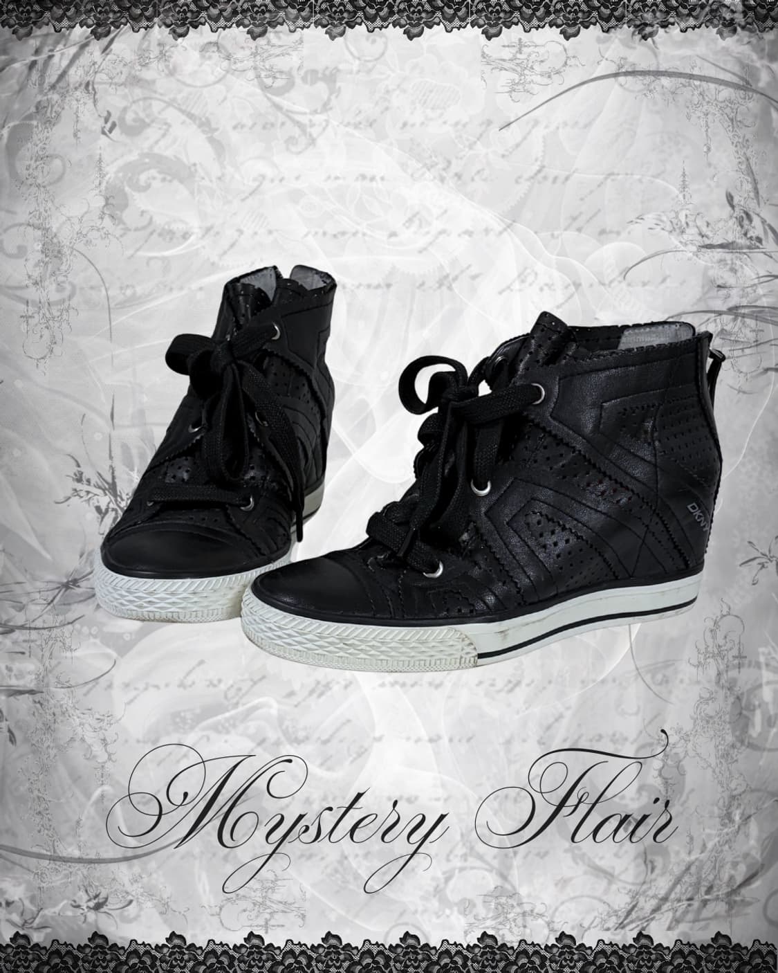 00s Ash스타일 웨지힐 레더 스니커즈 락시크 오피움 갸루펑크 상품이미지3