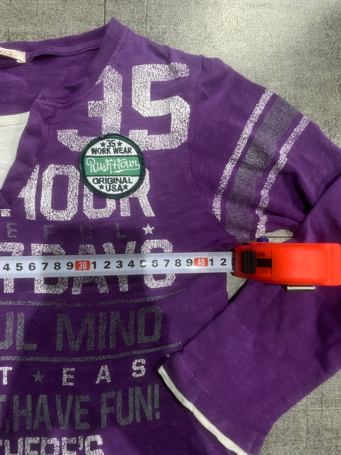 일본빈티지 Rushhour 핀터깔y2k 락펑크긱시크 레터링 긴팔티셔츠 상품이미지3