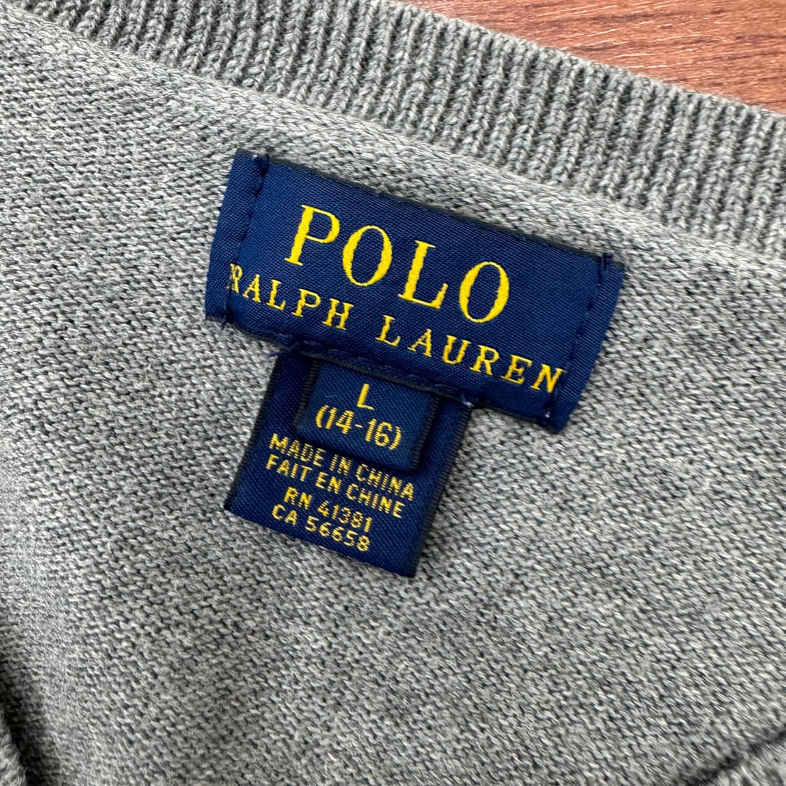 여성용 M 폴로 랄프로렌 V넥 패치 니트  상품이미지5