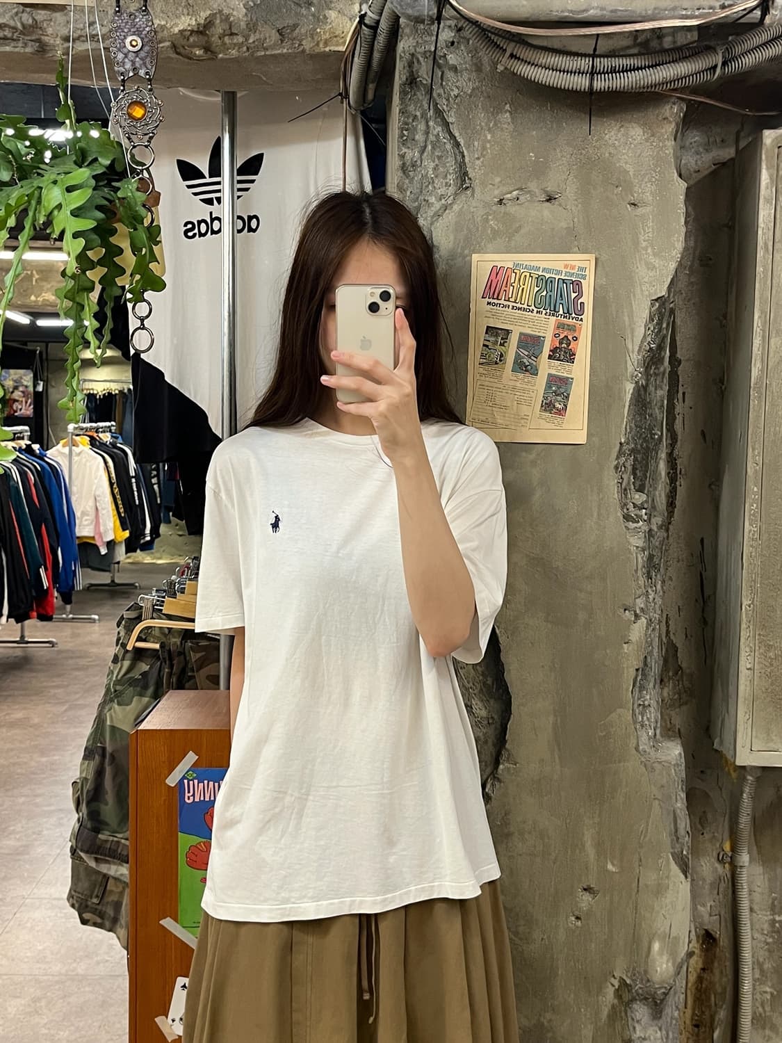 폴로 랄프로렌 베이직 반팔티 화이트 L #csz706 상품이미지2