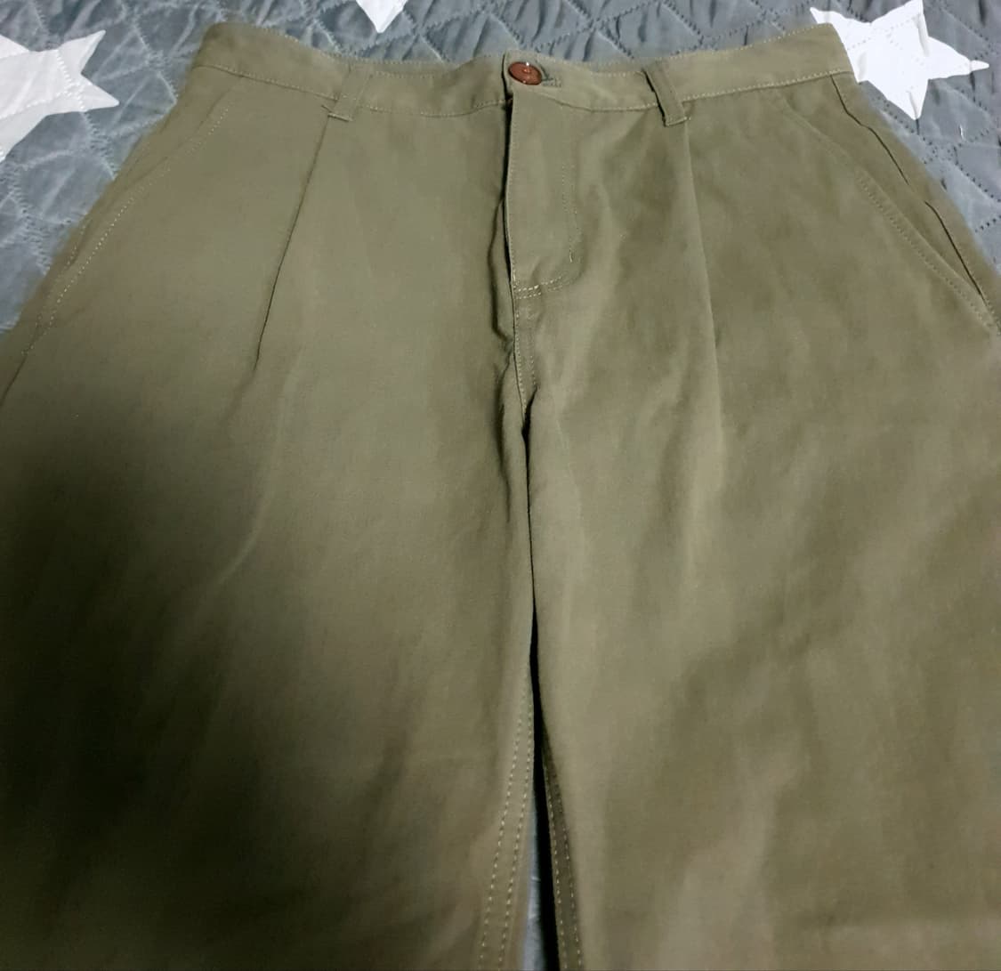 프리즘웍스 오리지널 가먼츠 앵클 핀턱 치노팬츠 카키 (L) 상품이미지2