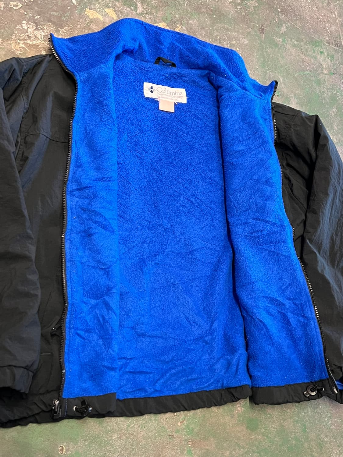 90's [L] 콜롬비아 빈티지 블랙 플리스 라이닝 자켓 상품이미지8