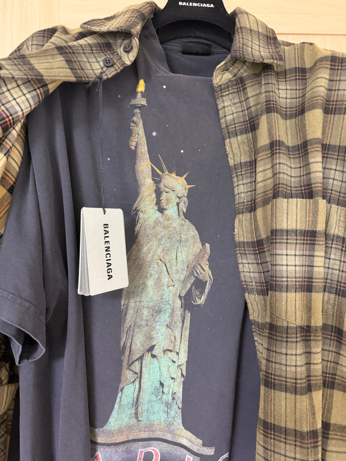 발렌시아가 리버티 파리 체크 셔츠 4 상품이미지3