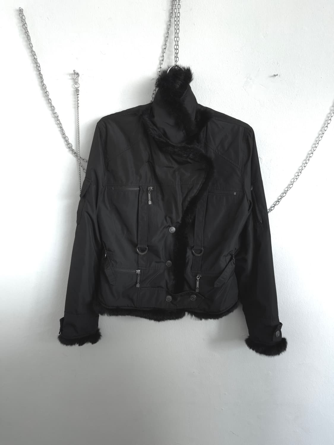 디올 asymmetric 하이넥 드레이프 나일론 자켓 상품이미지1