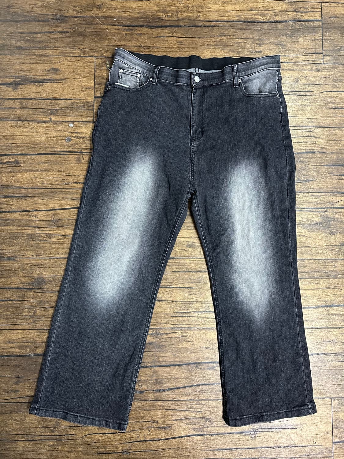 블랙 워싱 데님 팬츠 36 상품이미지1