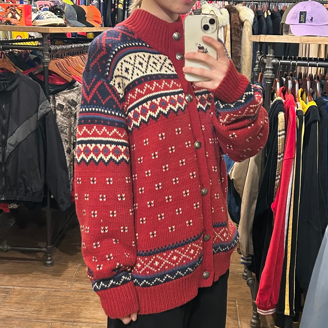 [HI] 폴로 코위찬 가디건 레드  상품이미지3