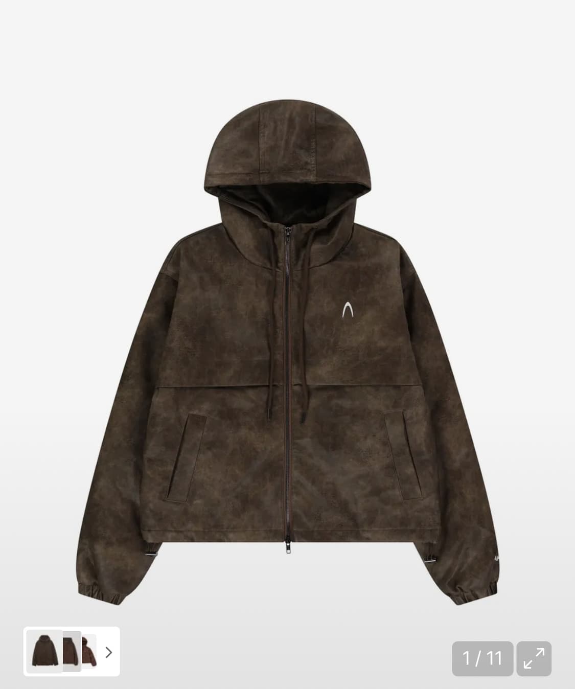 아캄 레더 푸퍼 자켓 브라운 상품이미지1