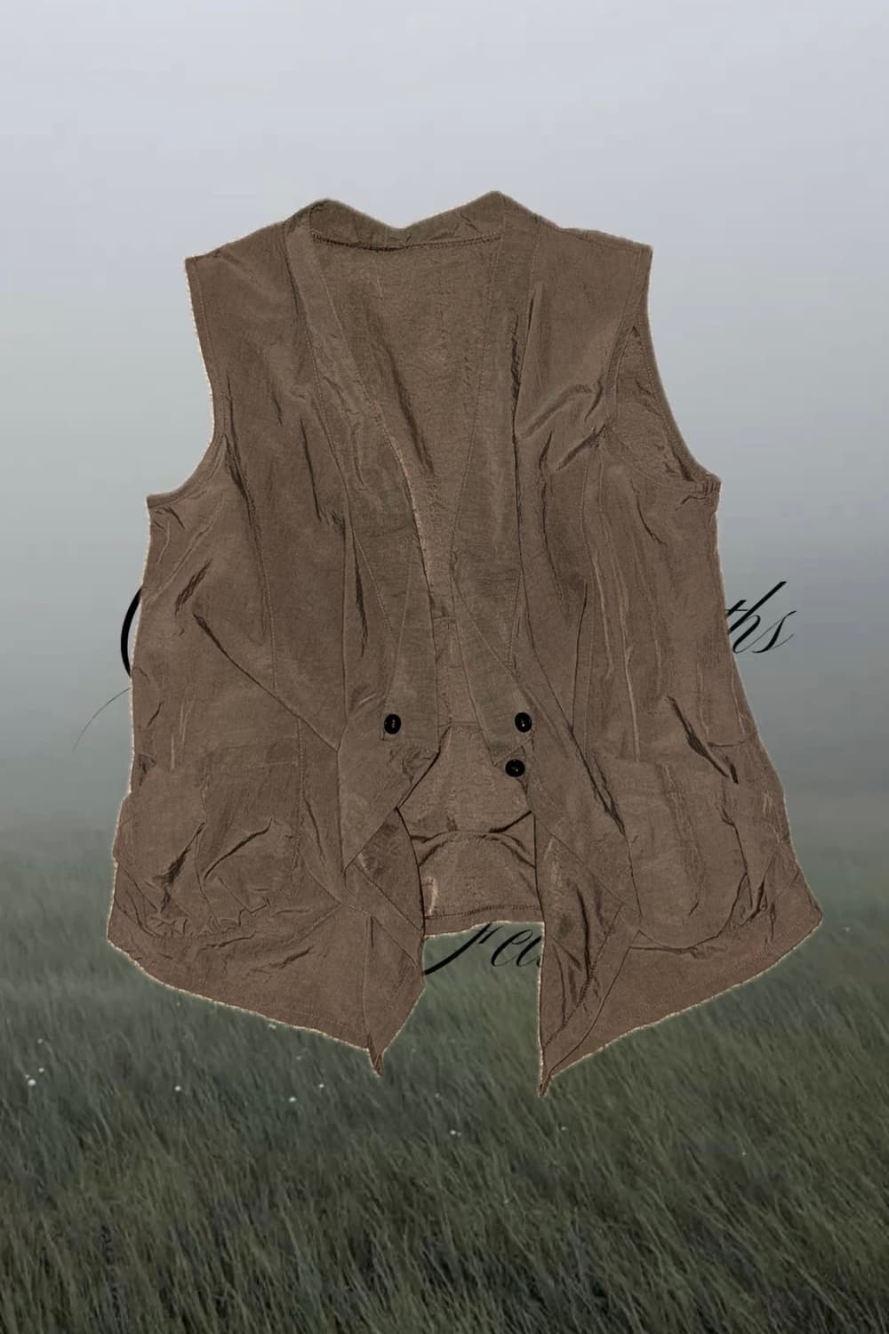 빈티지 브라운 베스트 조끼 상품이미지1