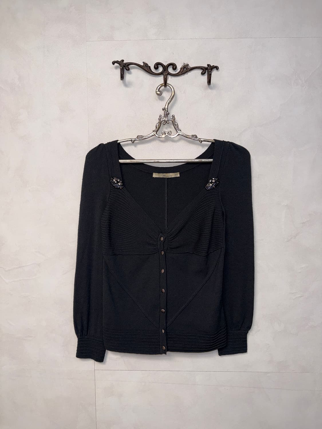 Blumarine virgin wool square neck 가디건 상품이미지4