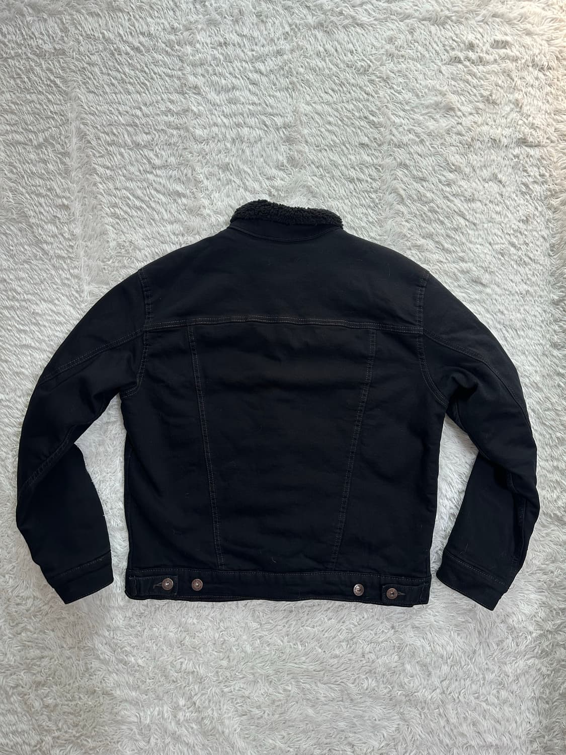 랭글러 블랙 데님 쉐르파 자켓 M 상품이미지6