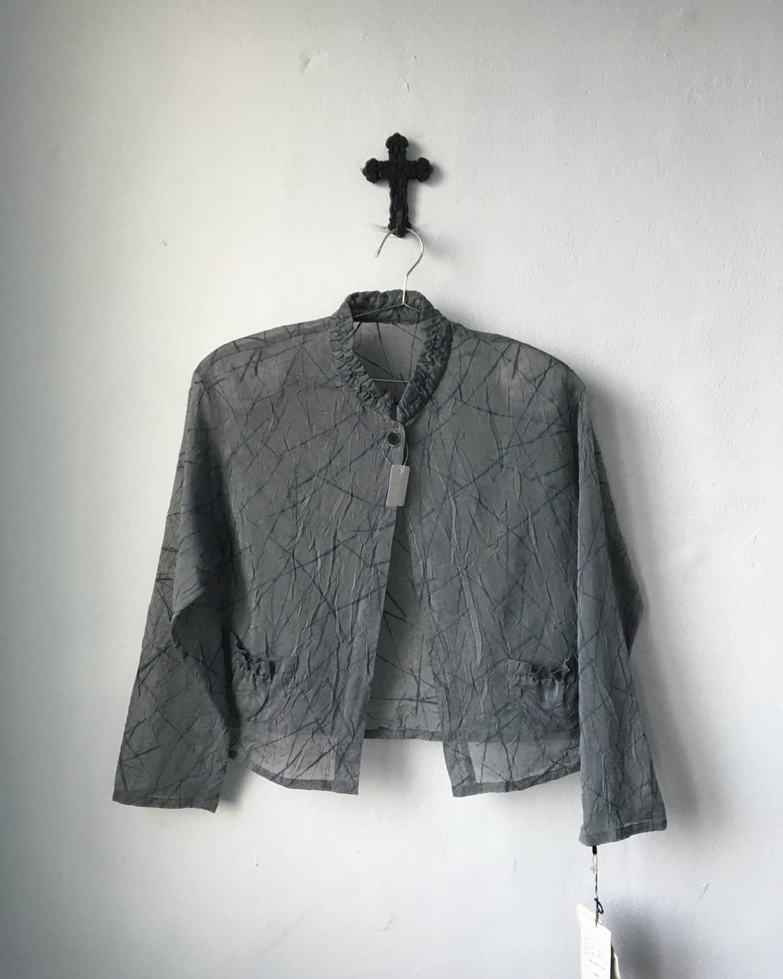 Pattern point one button jacket 상품이미지2