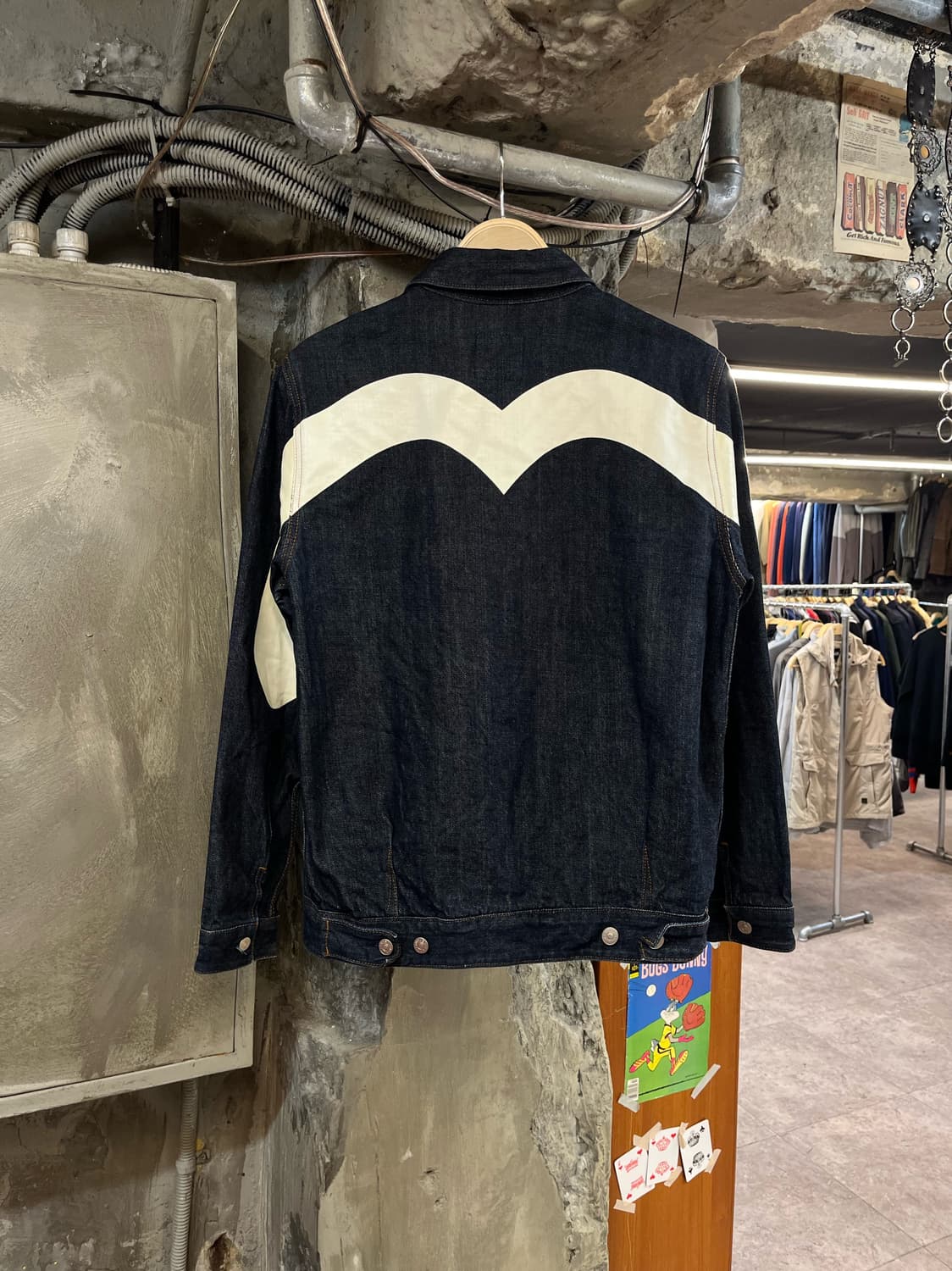 에비수 빅로고 데님 자켓 인디고 105 #csz2305 상품이미지2