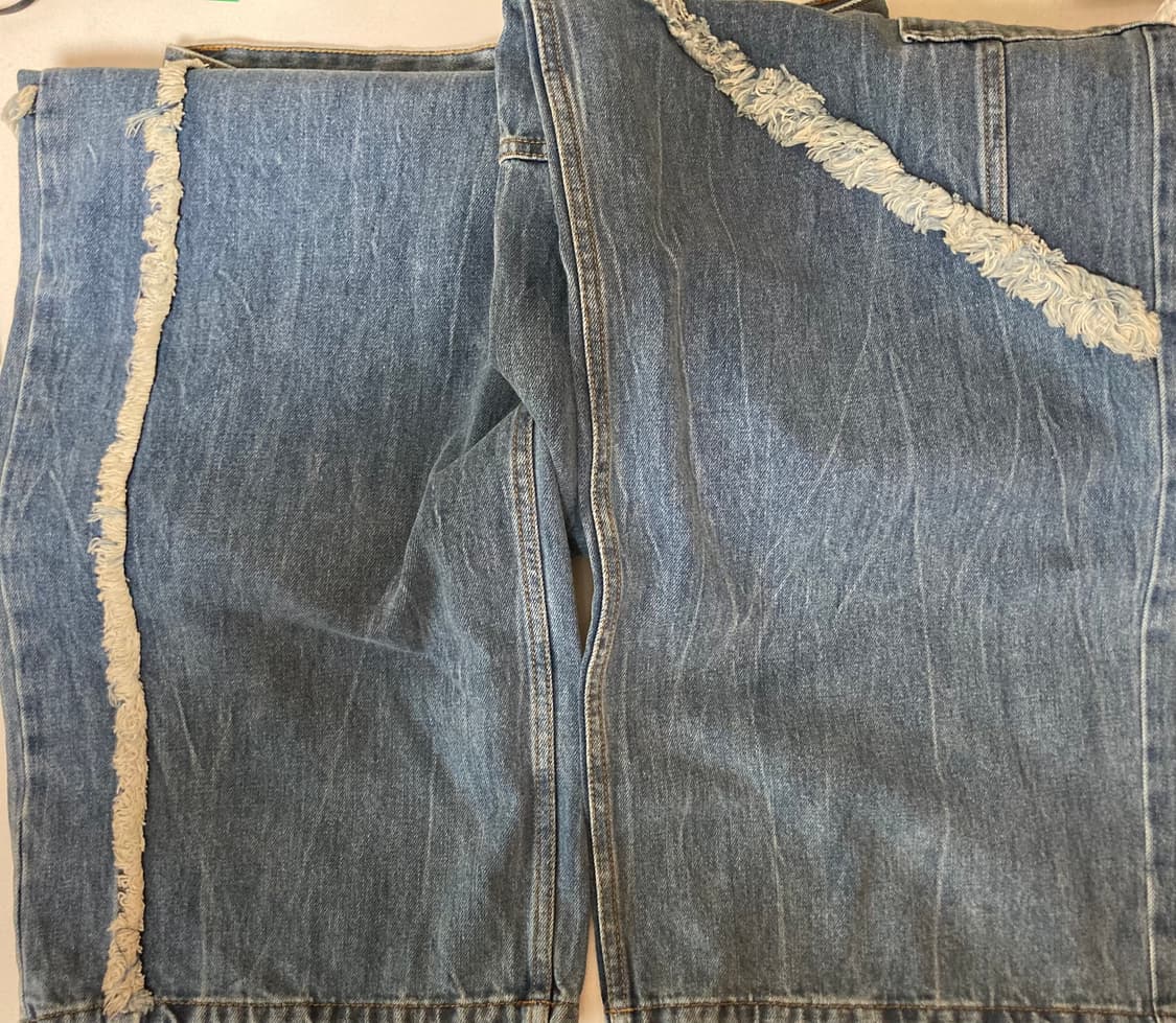 [노운/1]언발란스 와이드 데님 상품이미지3